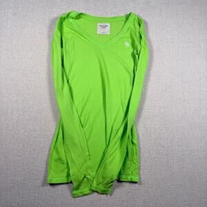 woman's abercrombie & fitch lime green small long sleeve moose vintage brat long
